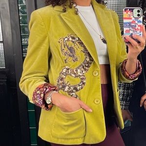 Votre Nom $129 Velvet Sequin Dragon Blazer 4